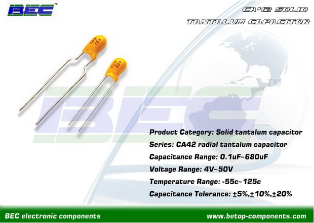 CA42 Dipped Tantalum Capacitor