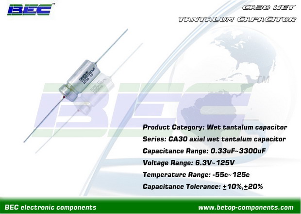 CA30 Axial Wet Tantalum Capacitor