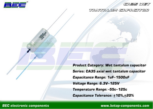 CA35 Axial Wet Tantalum Capacitor