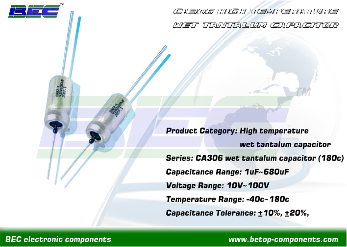 CA306 High-temp Axial Wet Tantalum Capacitor (180)