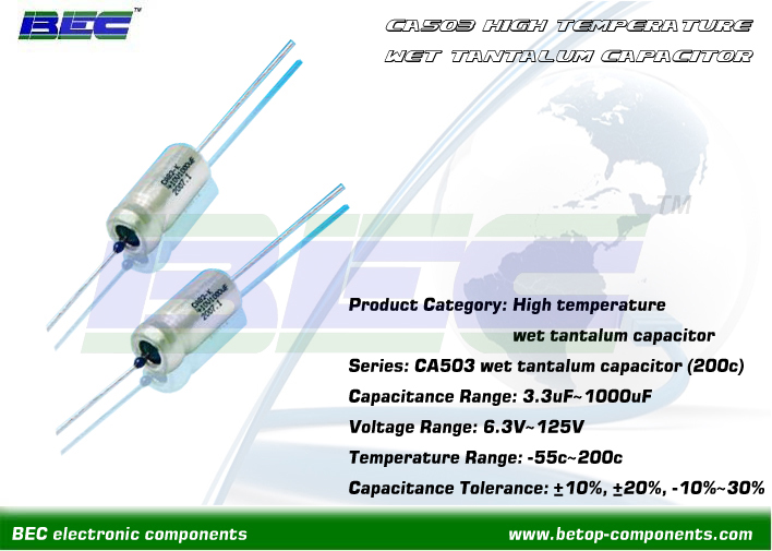 CA503 High-temp Axial Wet Tantalum Capacitor (200)