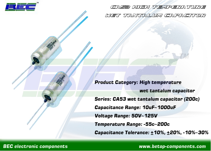 CA53 High-temp Axial Wet Tantalum Capacitor (200)