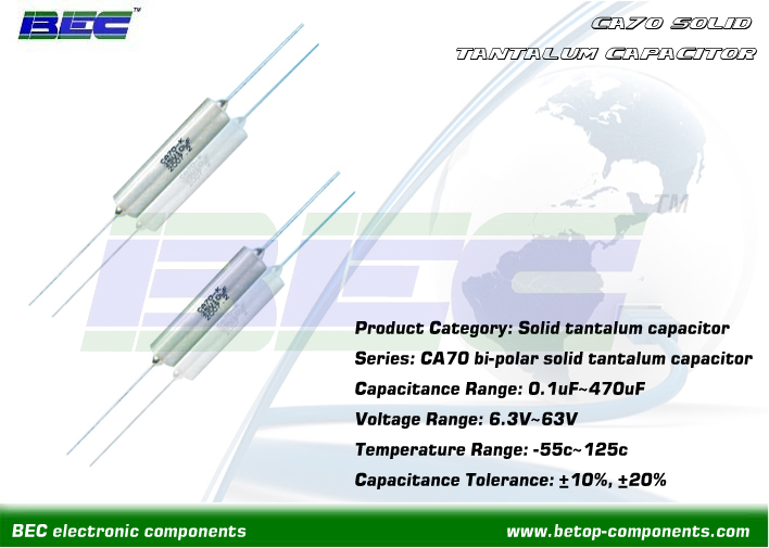 CA70 Bi-Polar Axial Solid Tantalum Capacitor