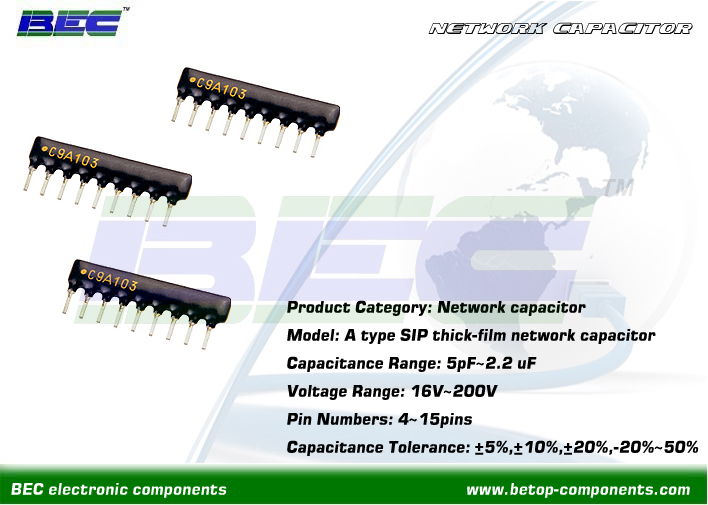 SIP Thick-film Capacitor Networks