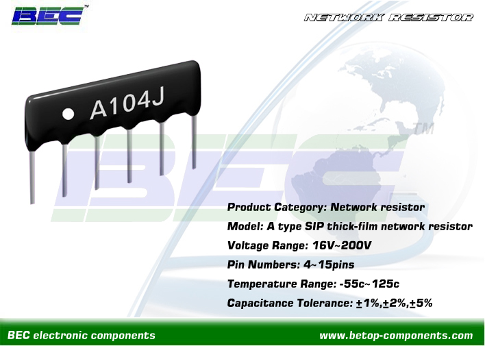 SIP Thick-film Resistor Networks